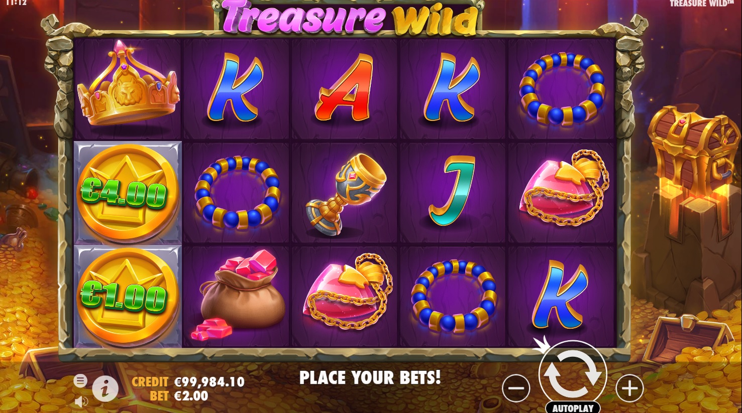 Treasure Wild, base slot game