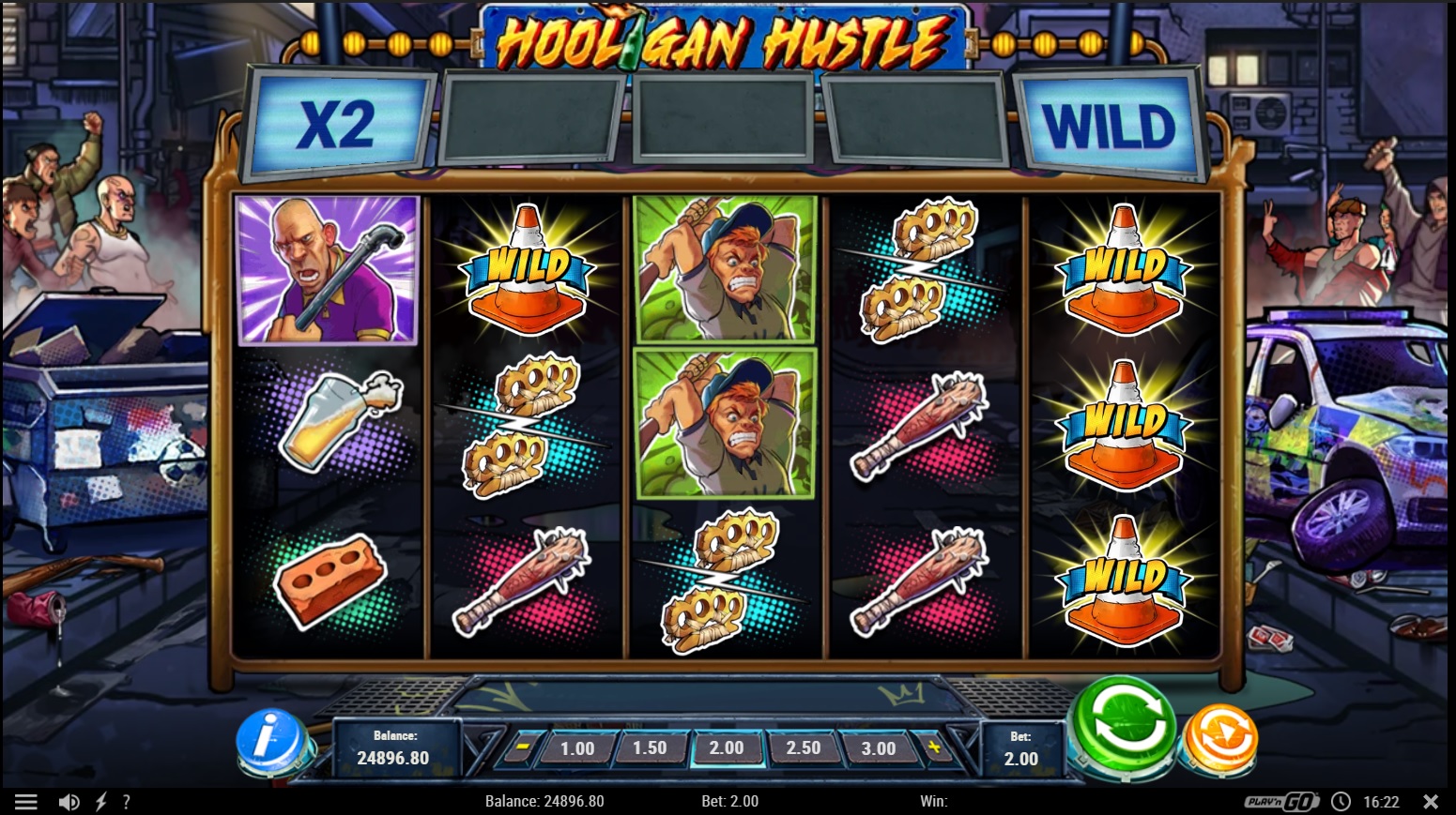 Hooligan Hustle slot, Rumble Row
