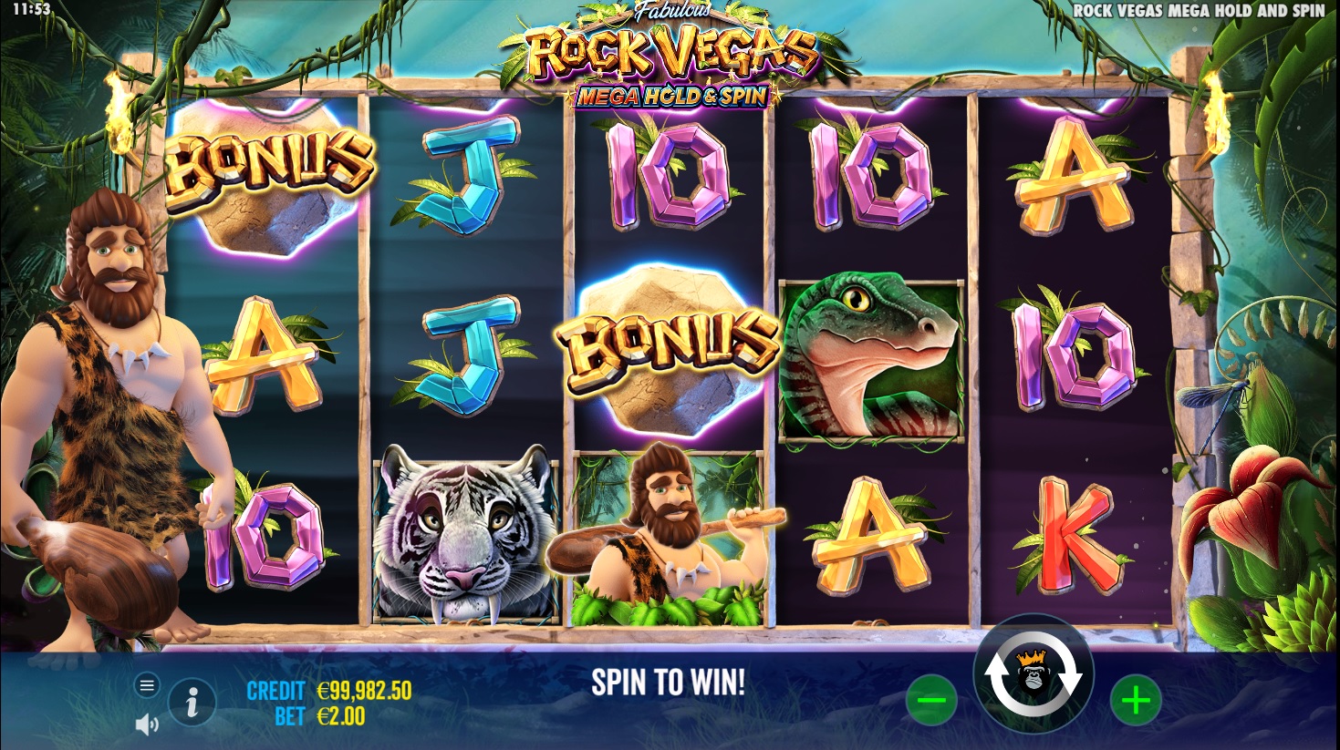 Rock Vegas, Base slot game