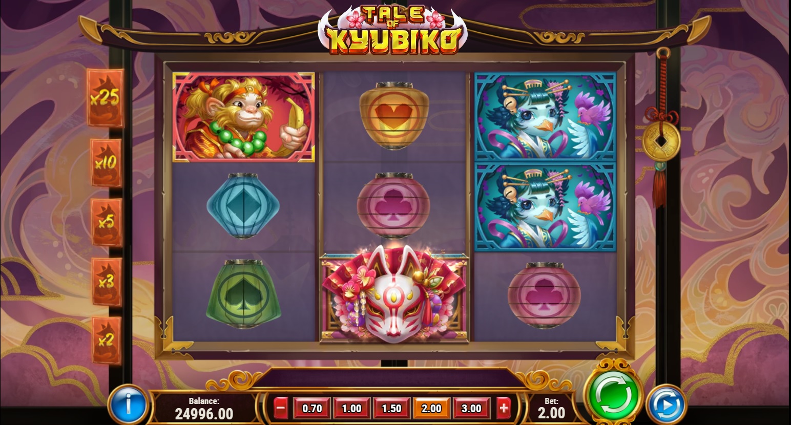 Tale of Kyubiko, base slot game