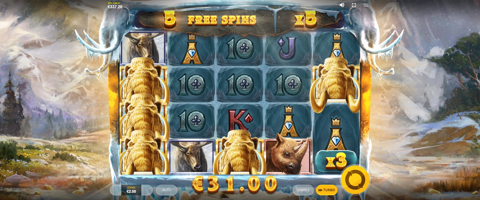 Wild Tundra, Free spins feature