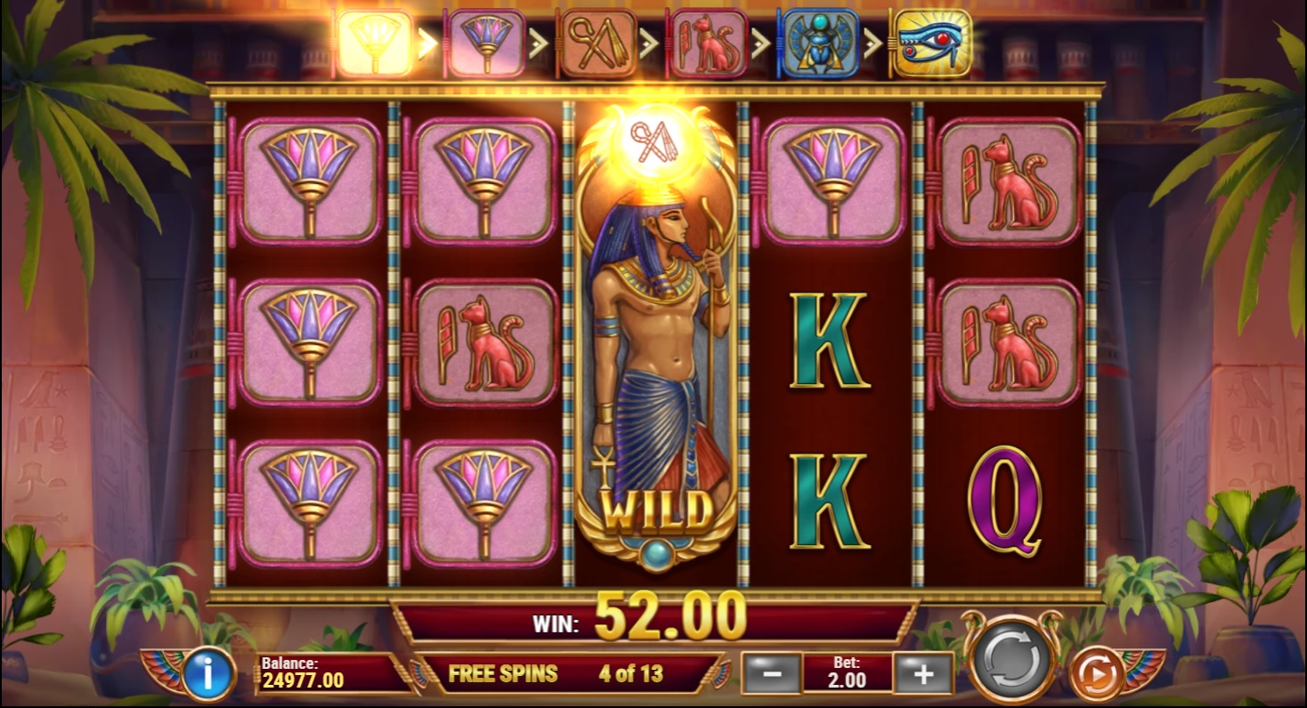 Eye of Atum slot, Free spins feature