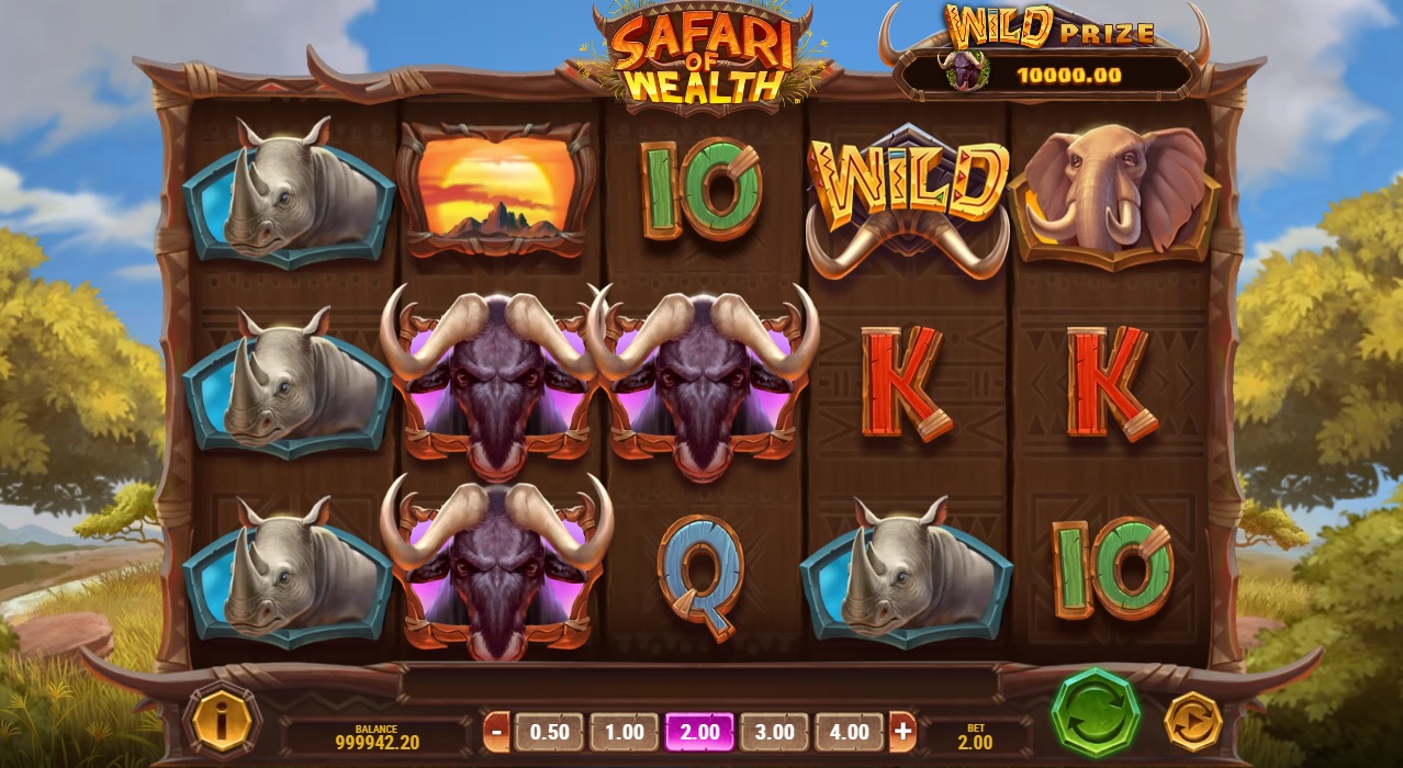 Safari of Wealth, base slot game