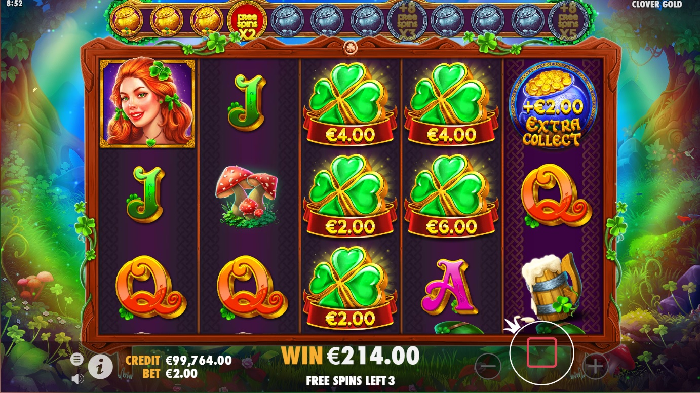 Clover Gold, Free spins feature