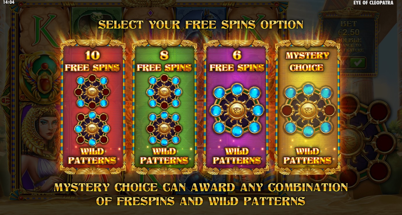 Eye of Cleopatra, Pick free spins bonus