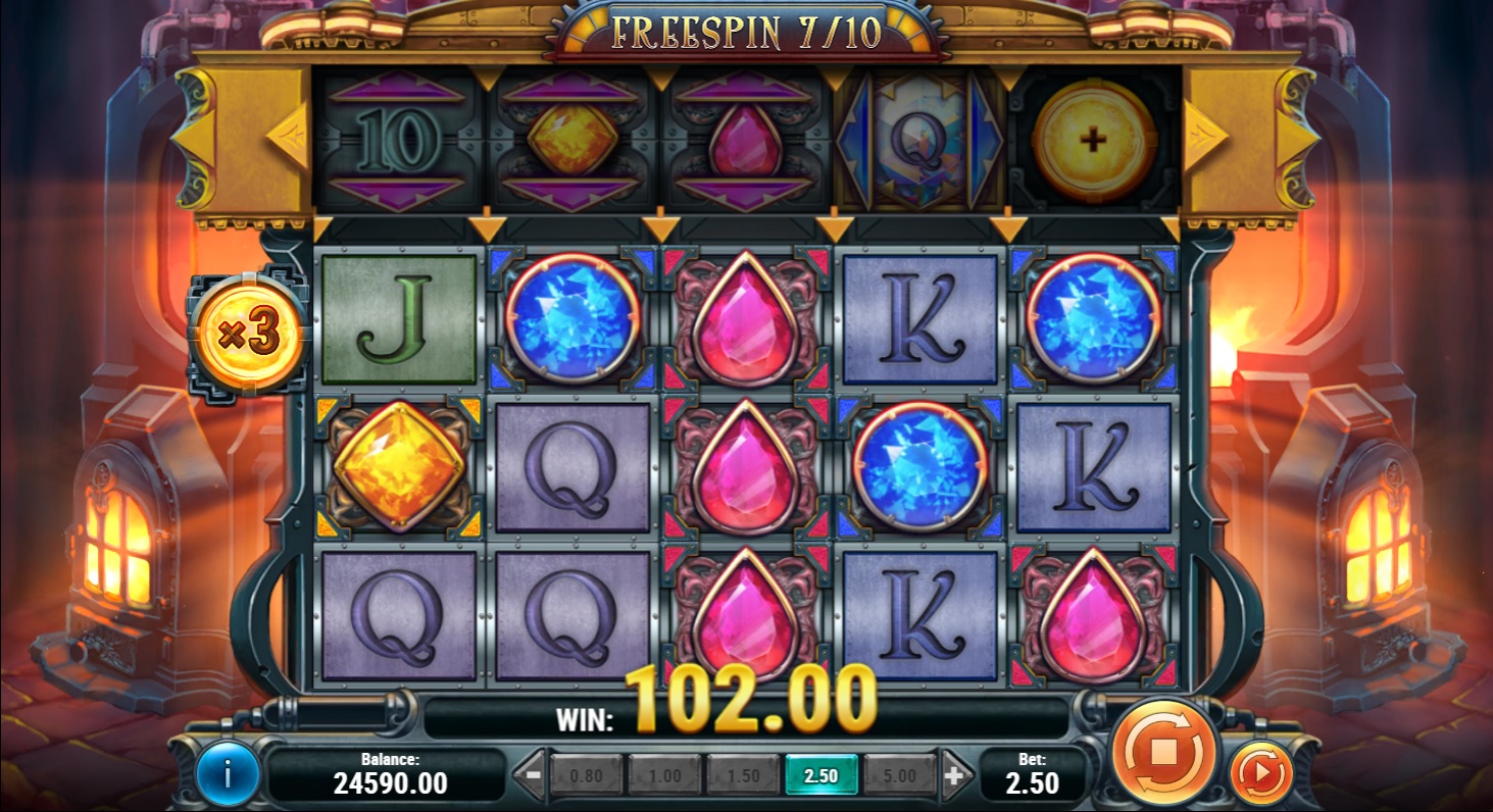Forge of Gems, Free spins feature