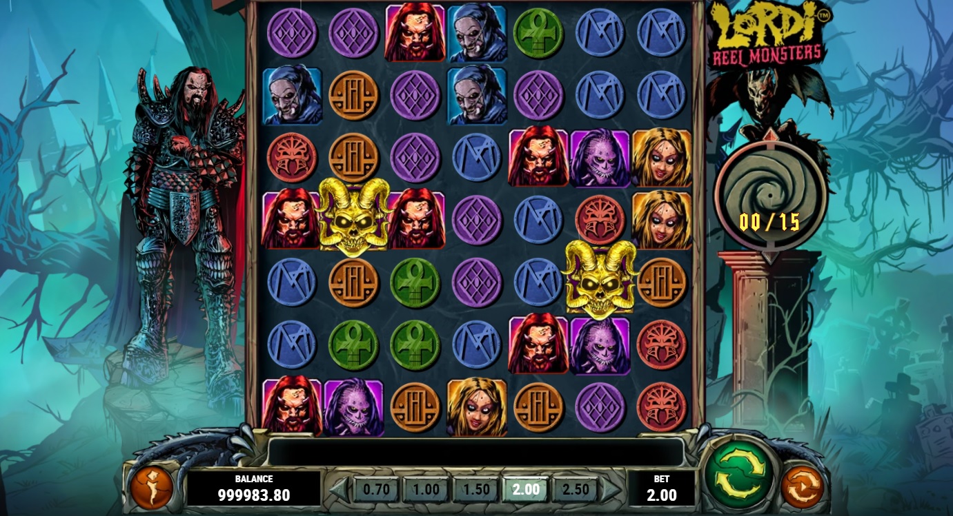 Lordi Reel Monsters, Base slot game