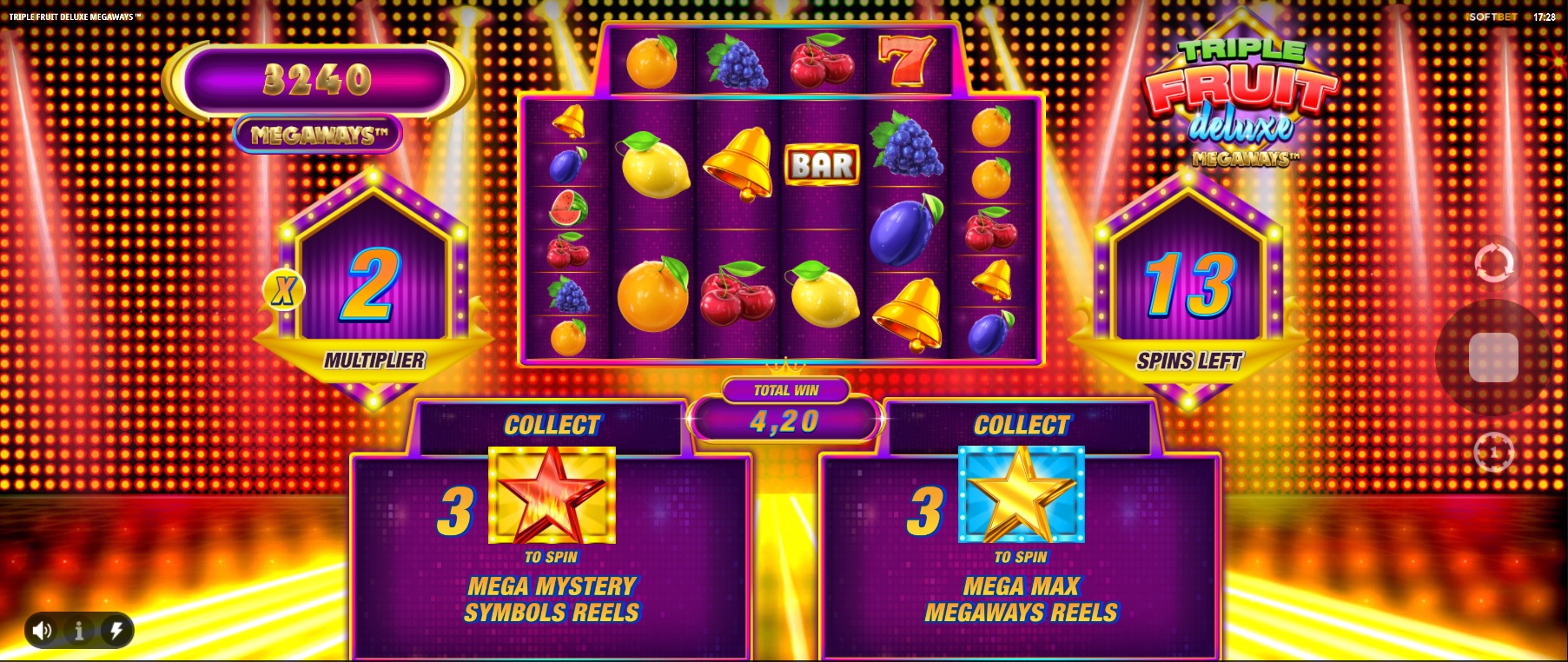 Triple Fruit Deluxe Megaways, Free spins feature