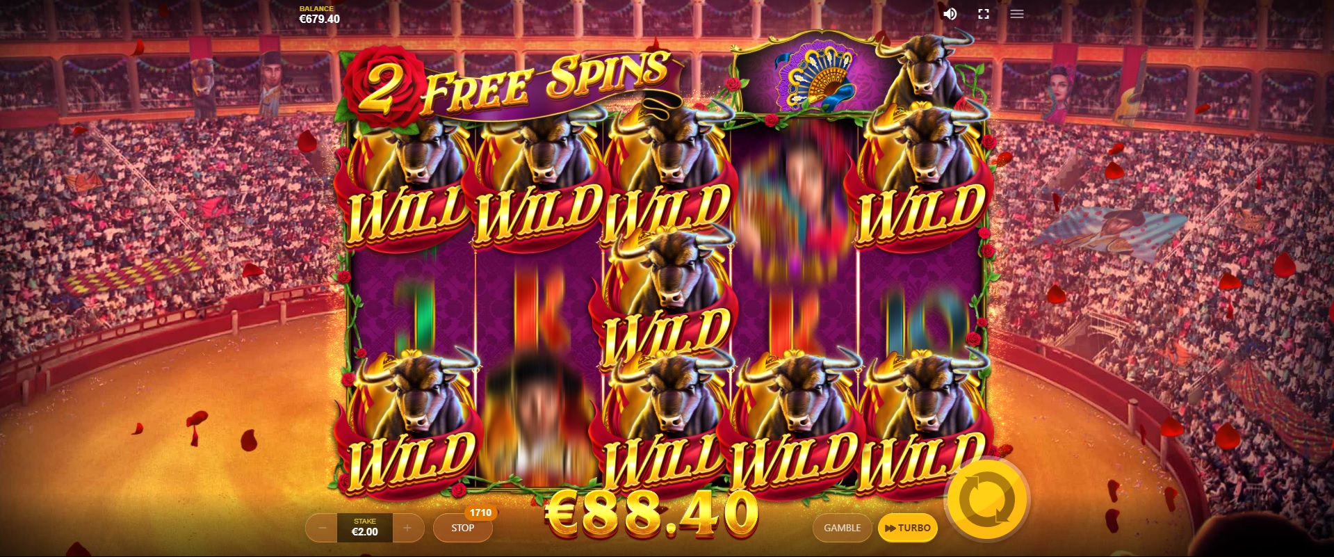 Bulls Run Wild, Free spins feature