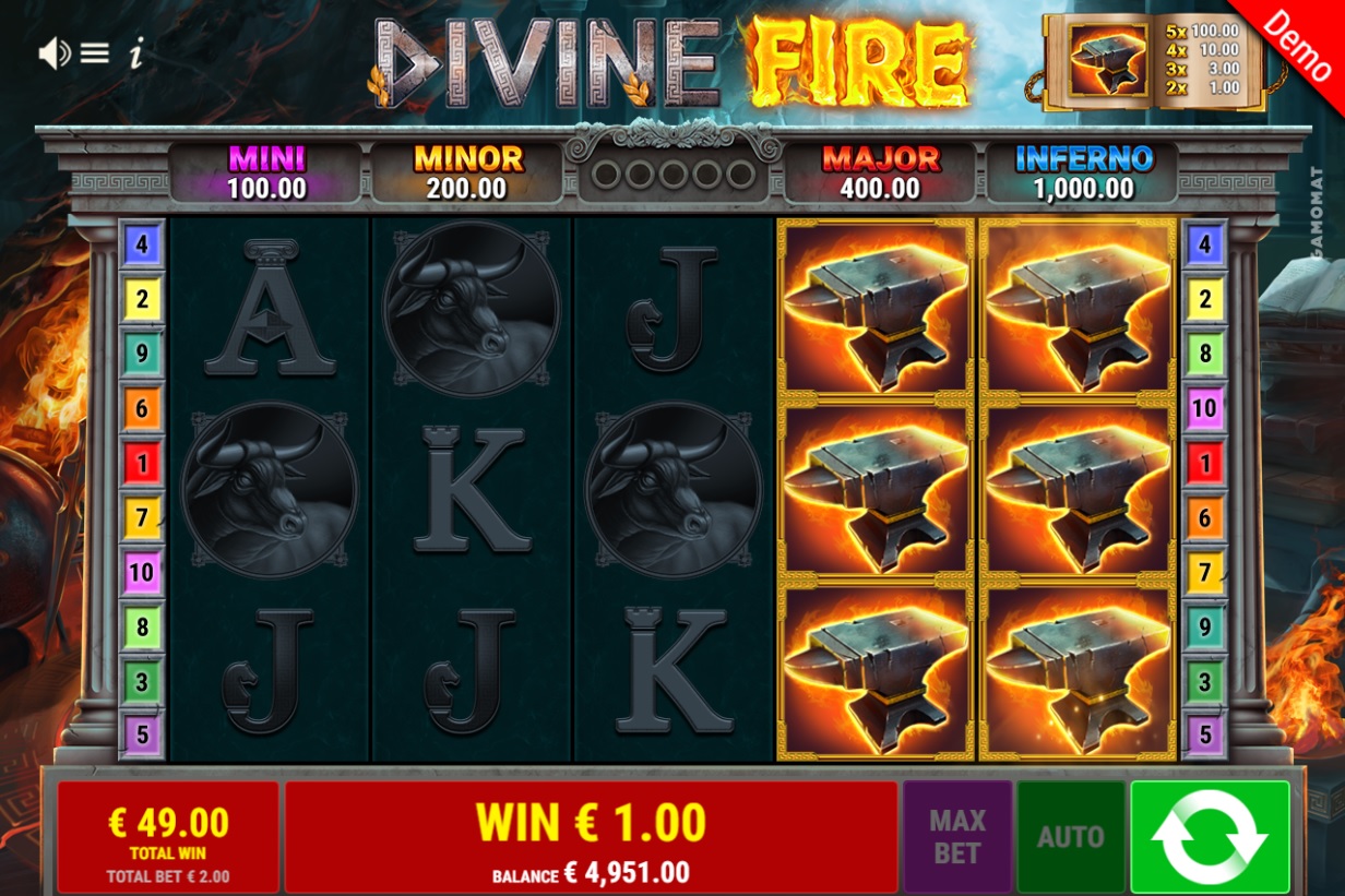 Divine Fire, Free spins feature