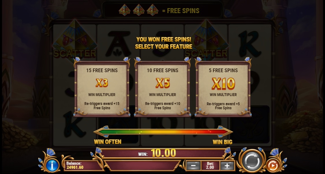 King's Mask, Pick Free Spins