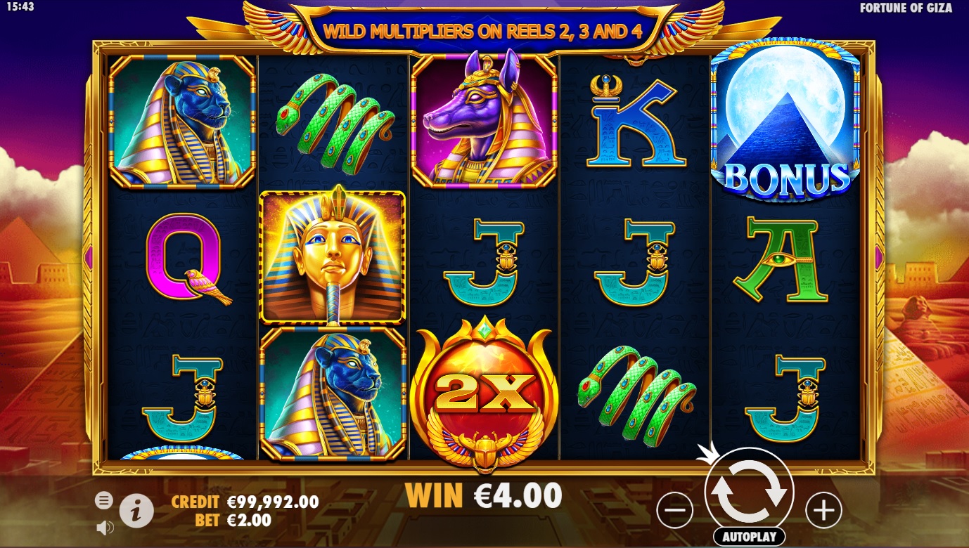 Fortune of Giza, Base slot game