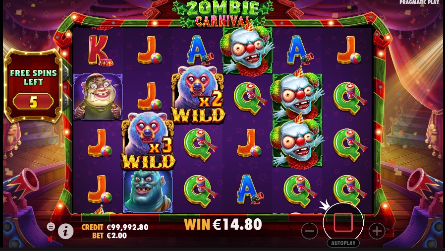 Zombie Carnival, Free spins feature