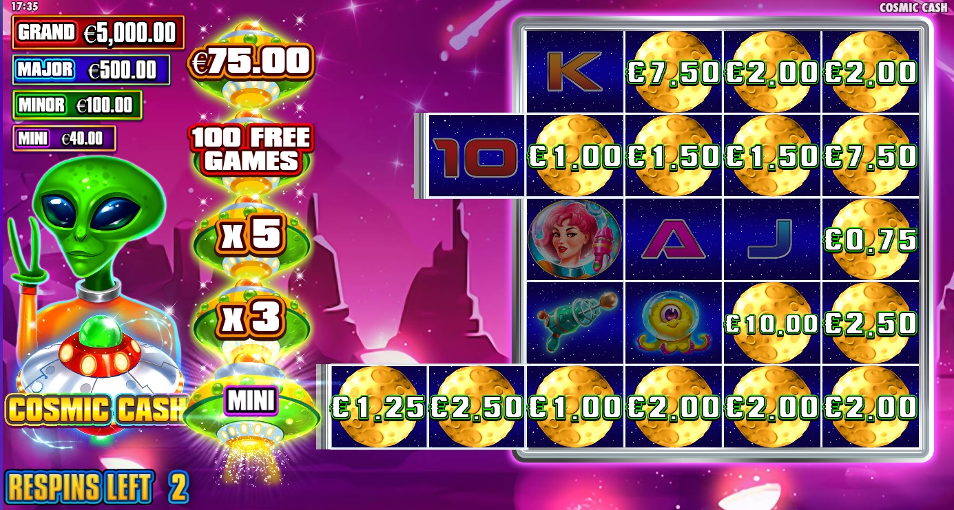 Cosmic Cash, Cosmic Respins Feature