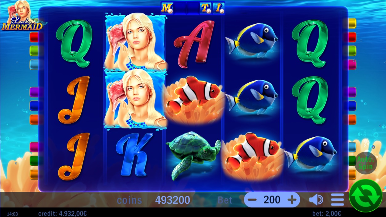 Lucky Mermaid, Base slot game