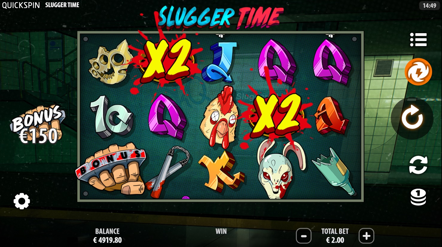 Slugger Time, Base slot game
