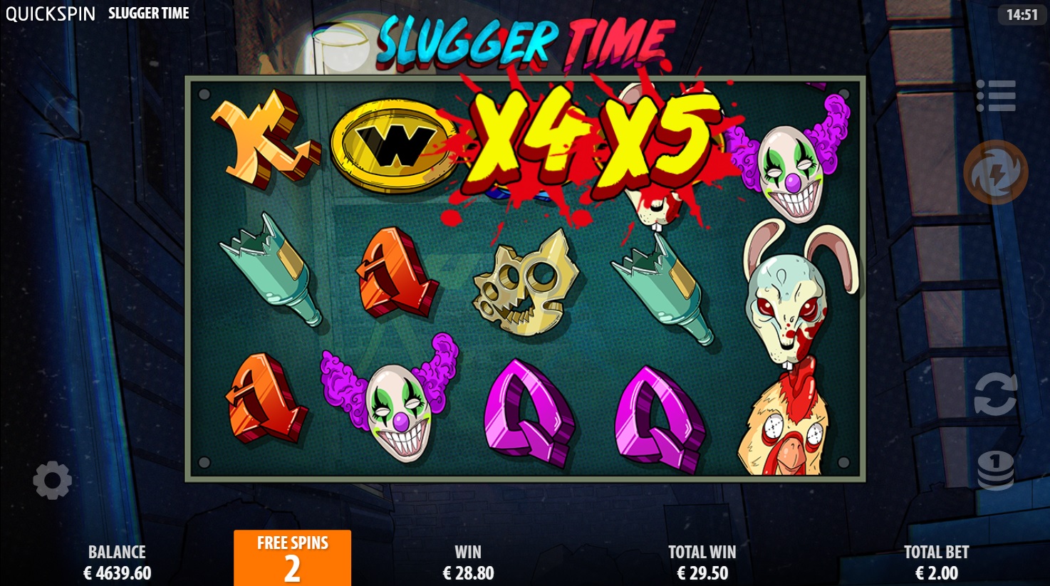 Slugger Time, Free spins feature