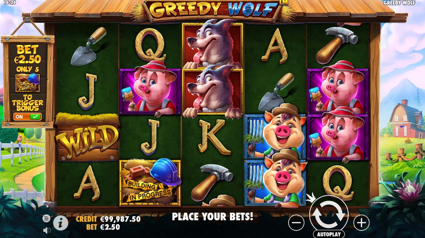 Greedy Wolf, Base slot game