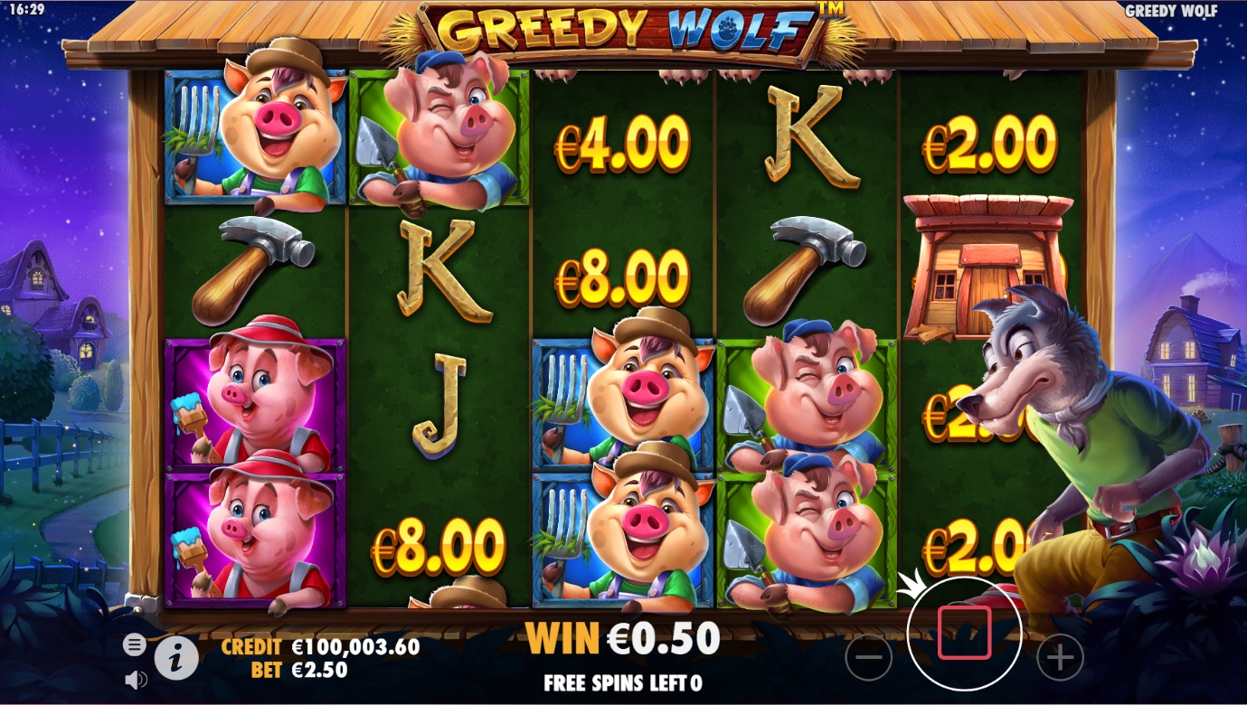 Greedy Wolf, Free spins feature