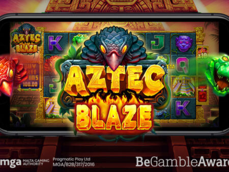 New, Aztec Blaze, with special respin feature