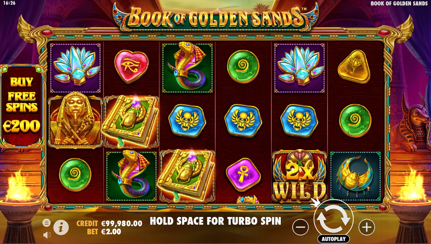 Book of Golden Sands, Base slot game