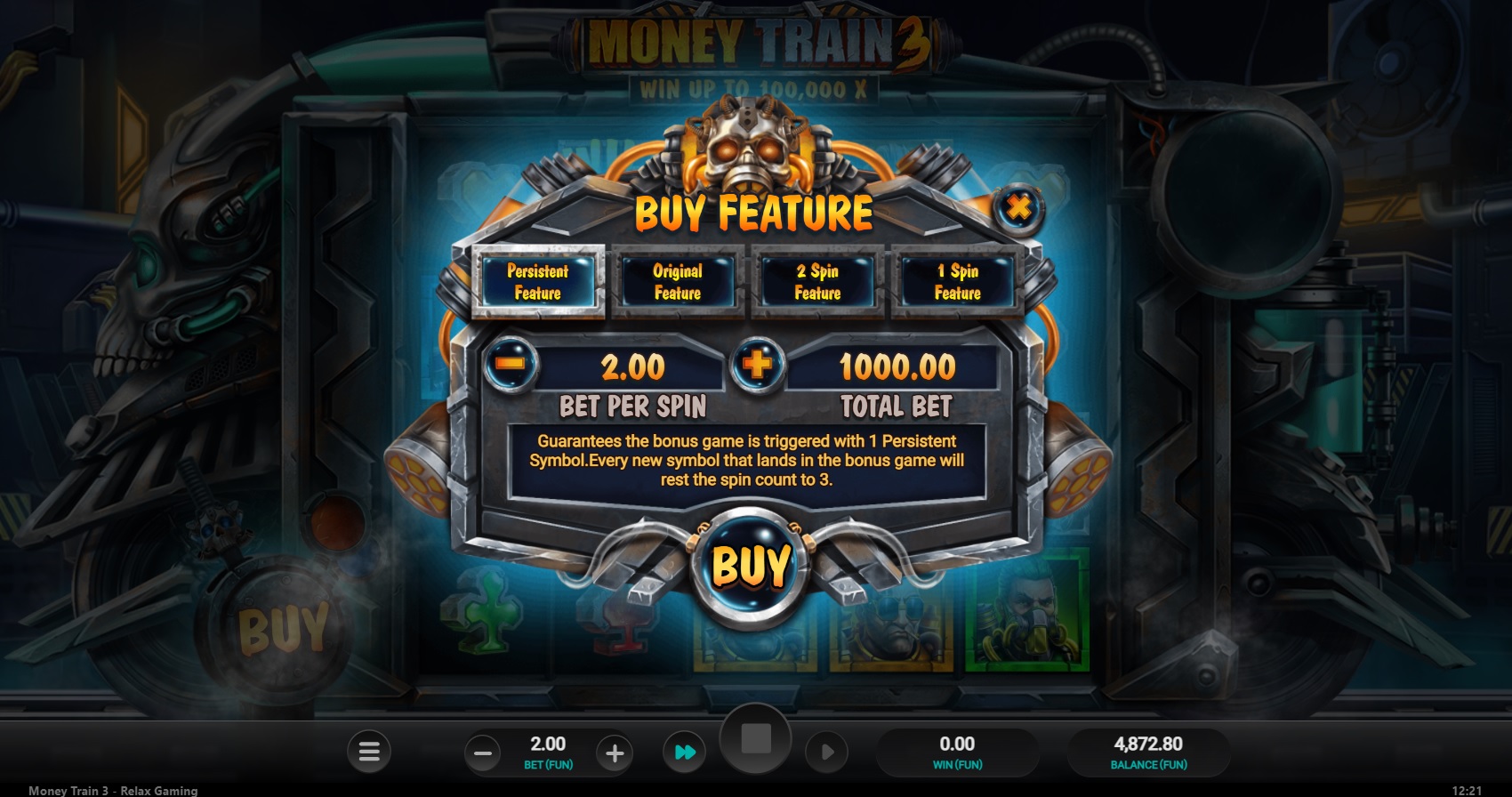 Money Train 3, Bonus buy