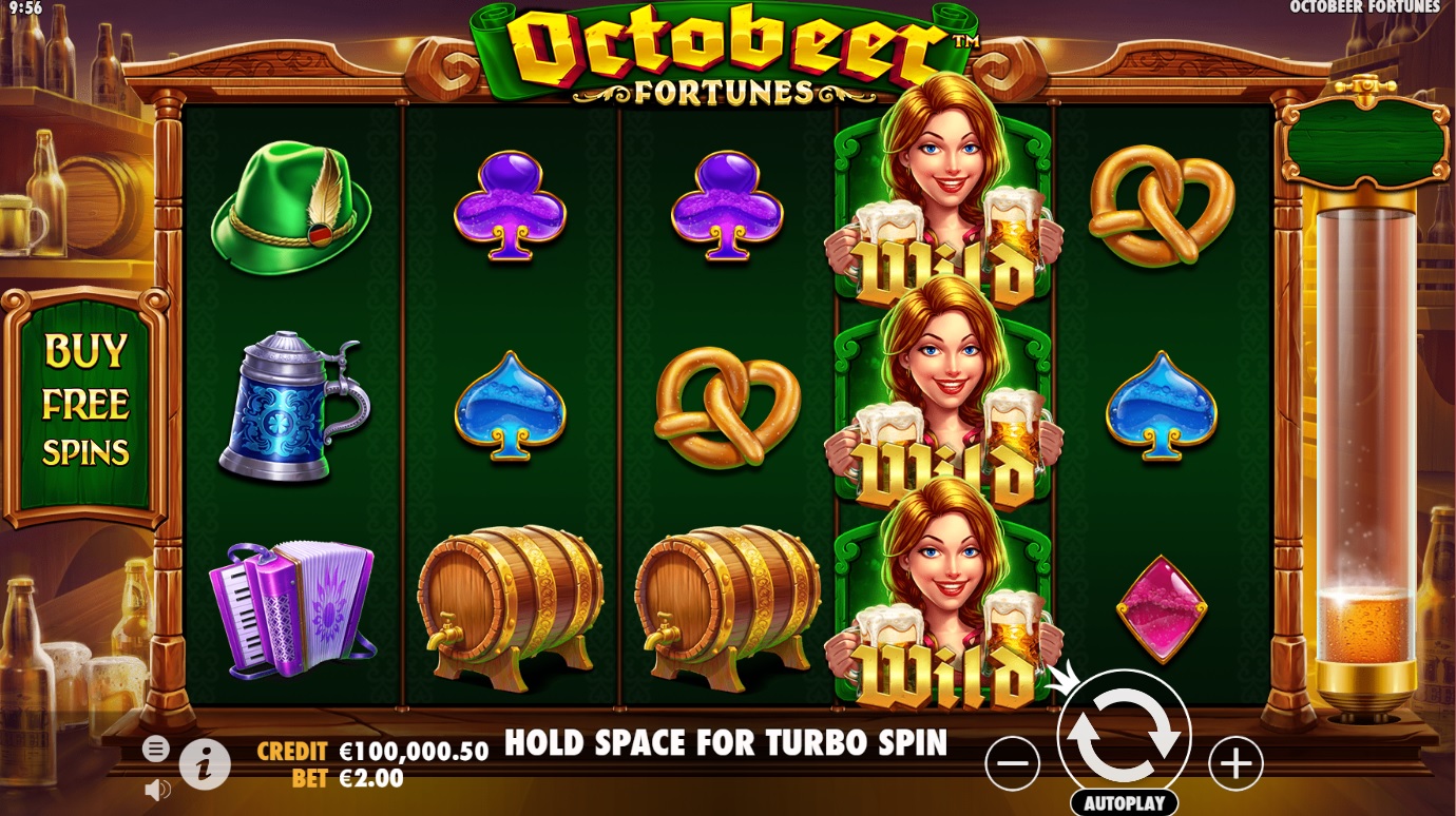 Octobeer Fortunes, Base slot game