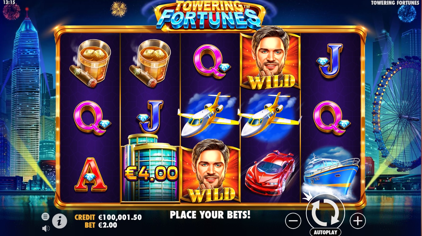 Towering Fortunes, Main slot game
