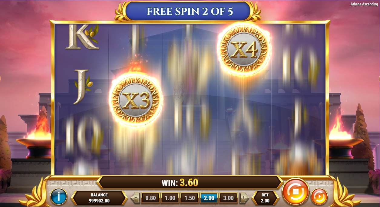 Athena Ascending, Free spins feature