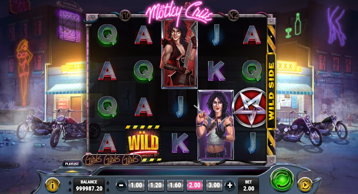 Mötley Crüe, Base slot game