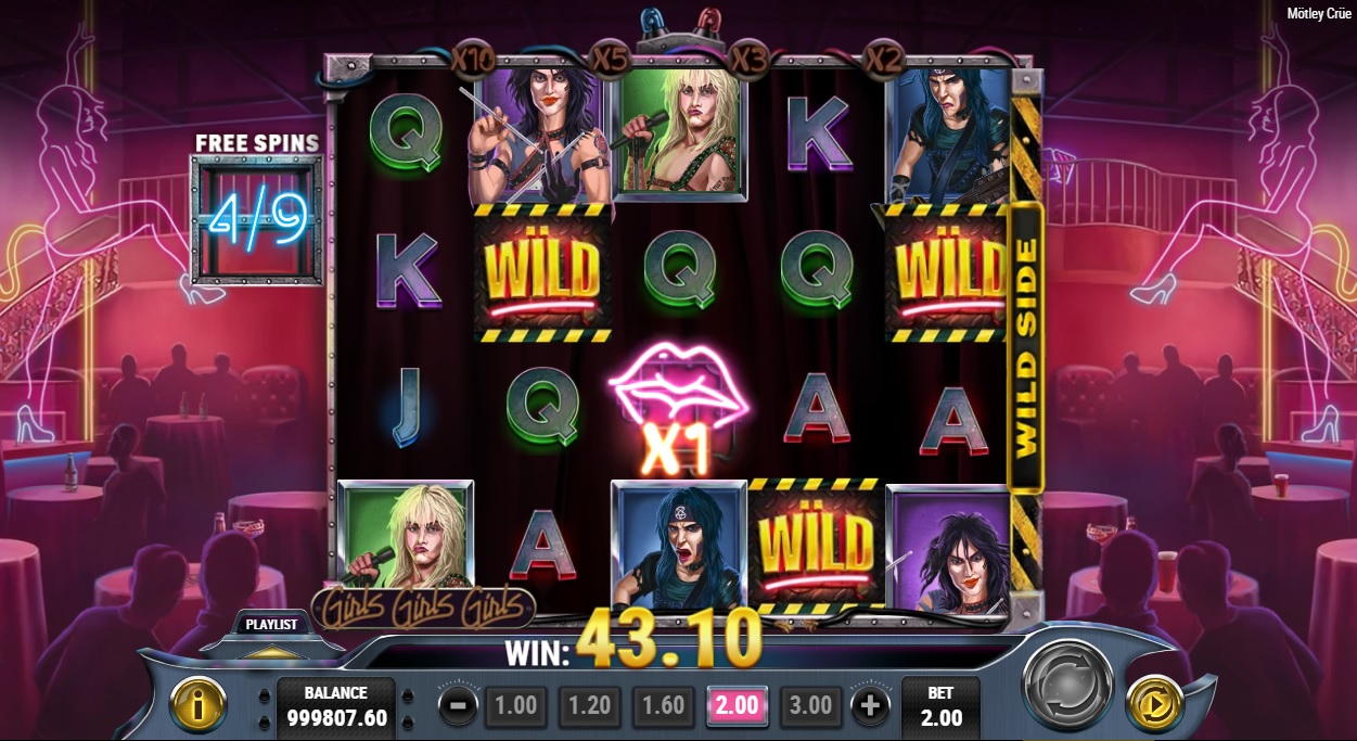 Mötley Crüe, Free spins feature