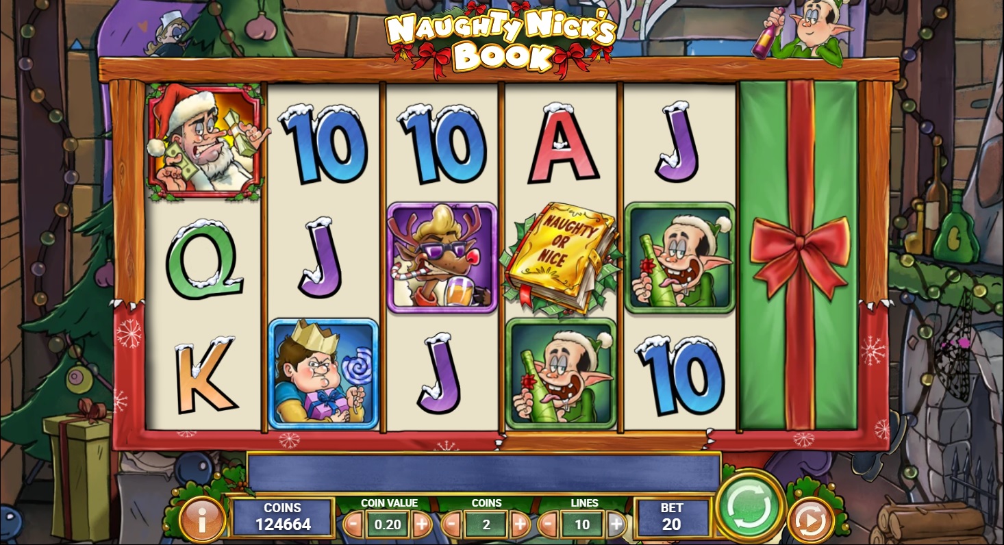 Naughty Nick's Book, Base slot game