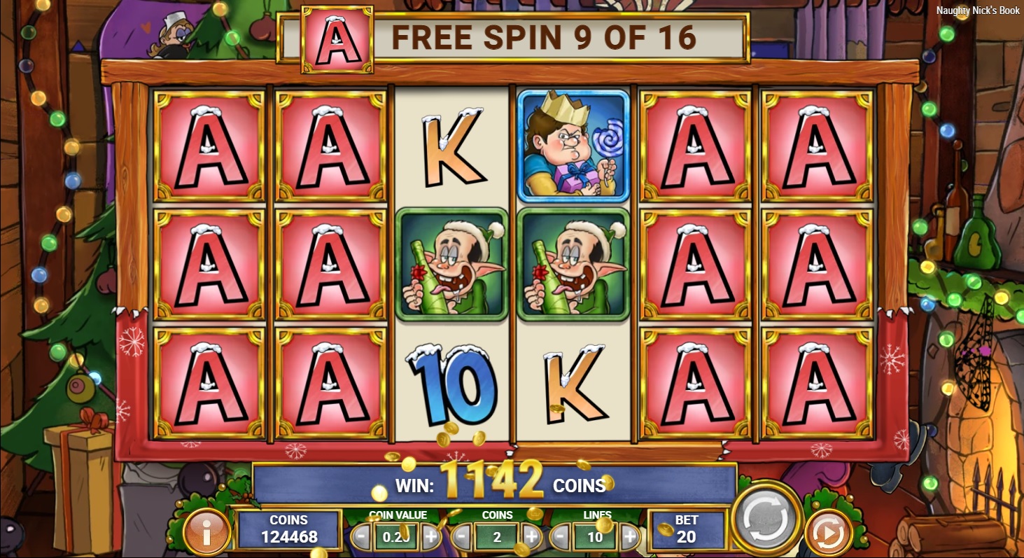 Naughty Nick's Book, Free spins feature