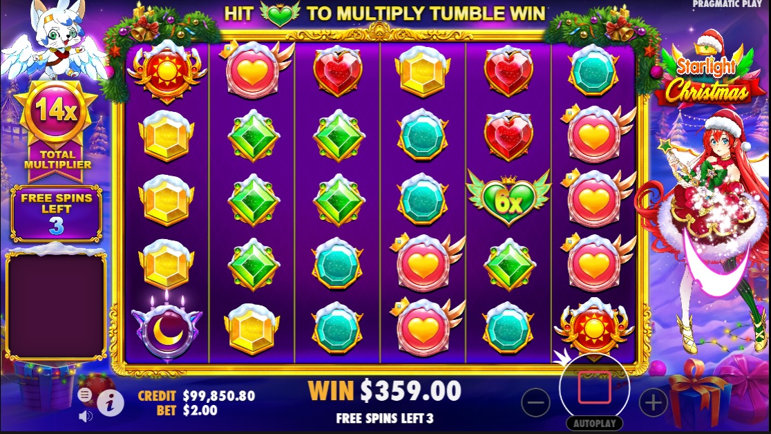 Starlight Christmas, Free spins feature