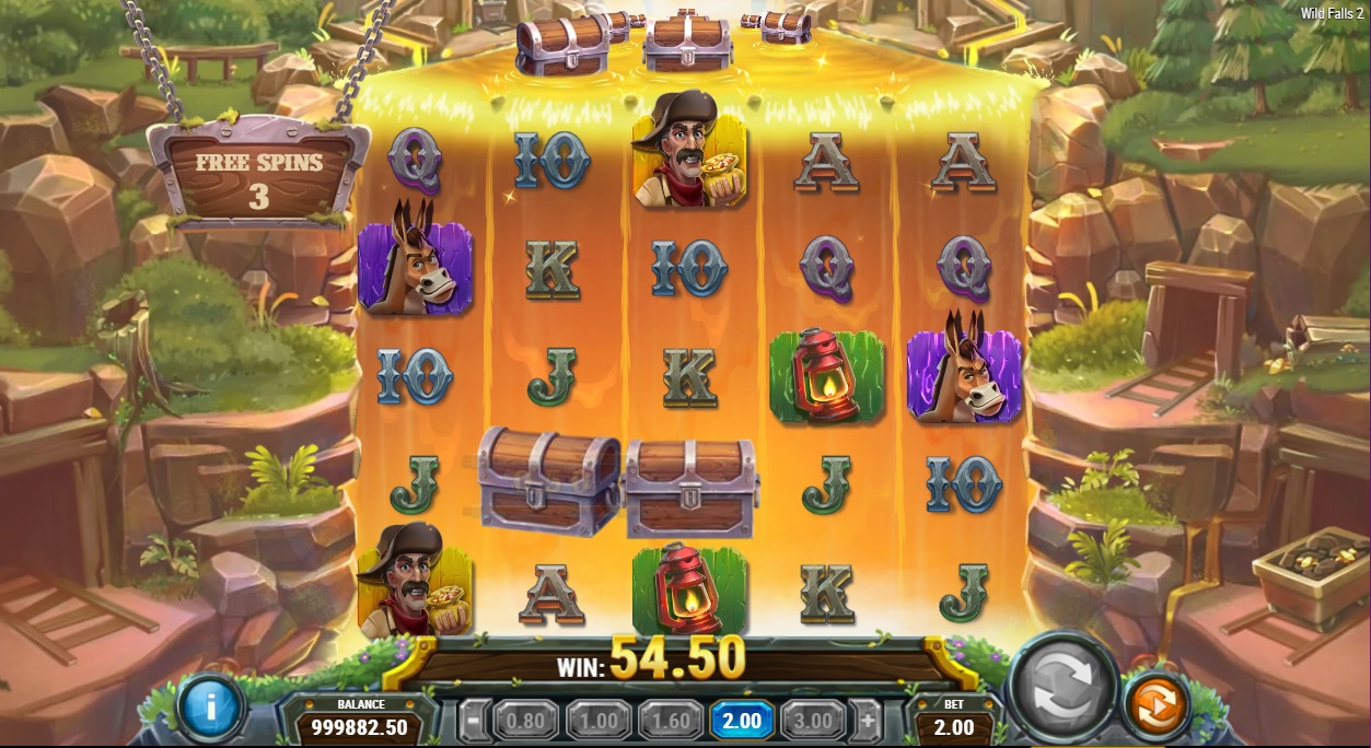 Wild Falls 2, River of Gold Free spins