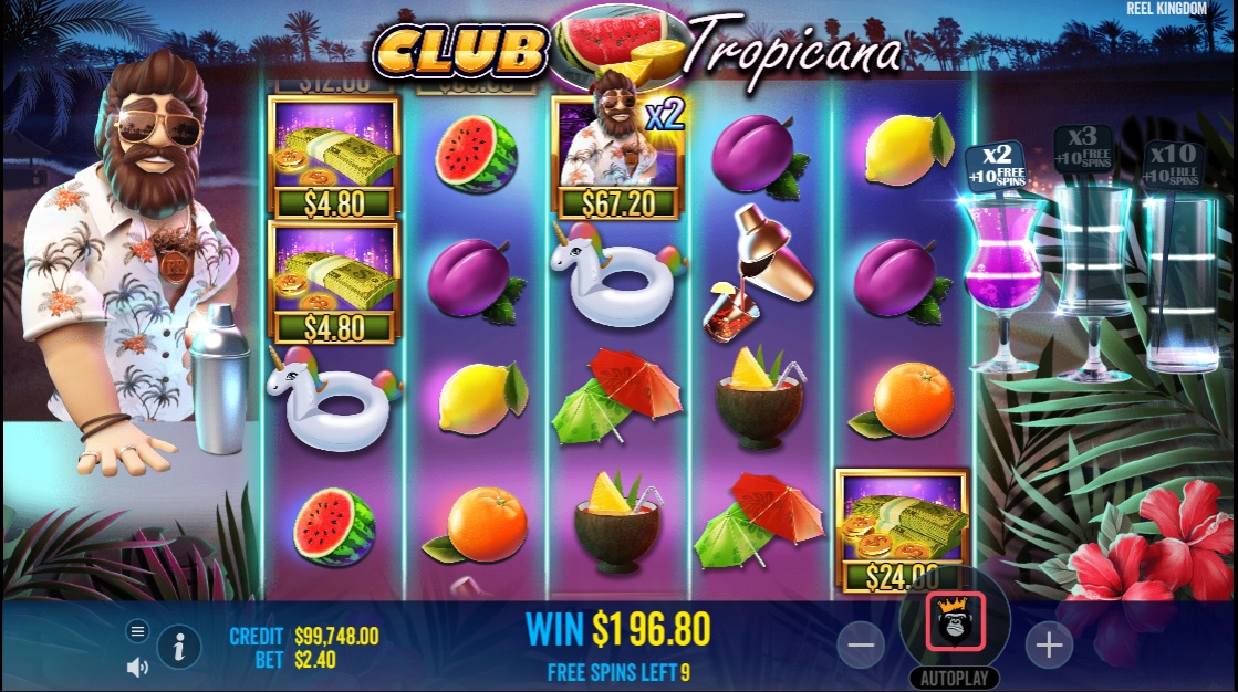 Club Tropicana, Free spins feature