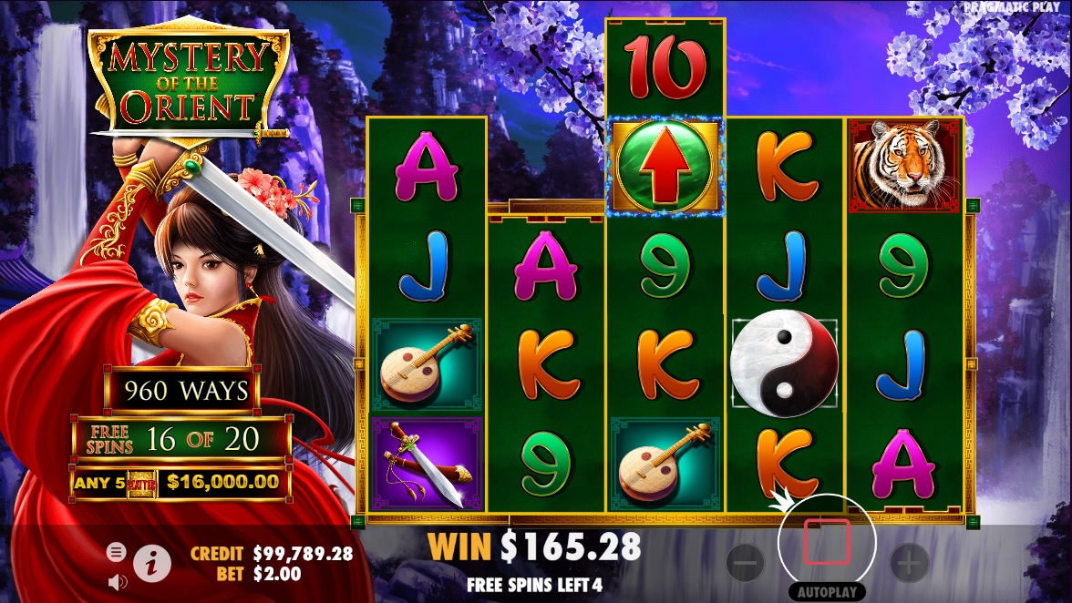 Mystery of the Orient, Free spins feature