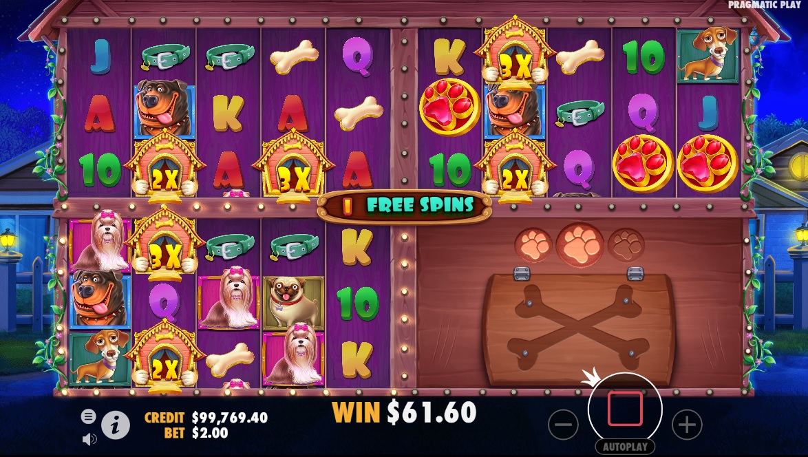 The Dog House Multihold, Free spins feature