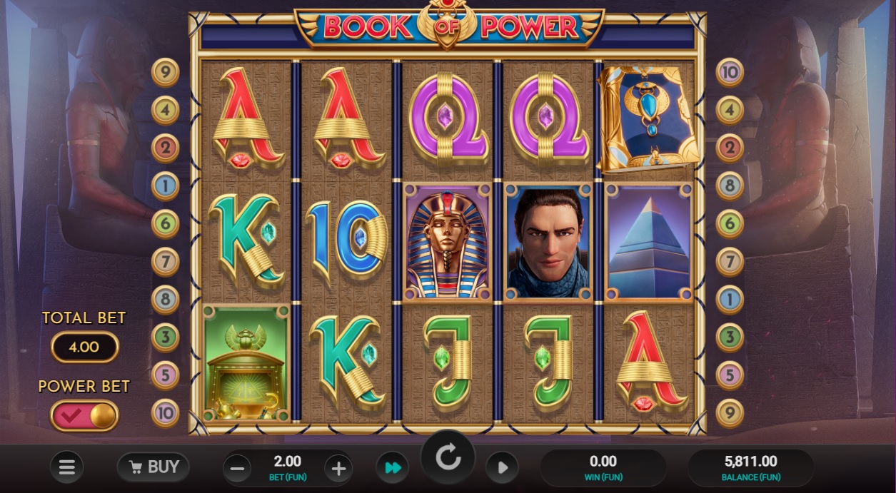 Book of Power, Base slot game