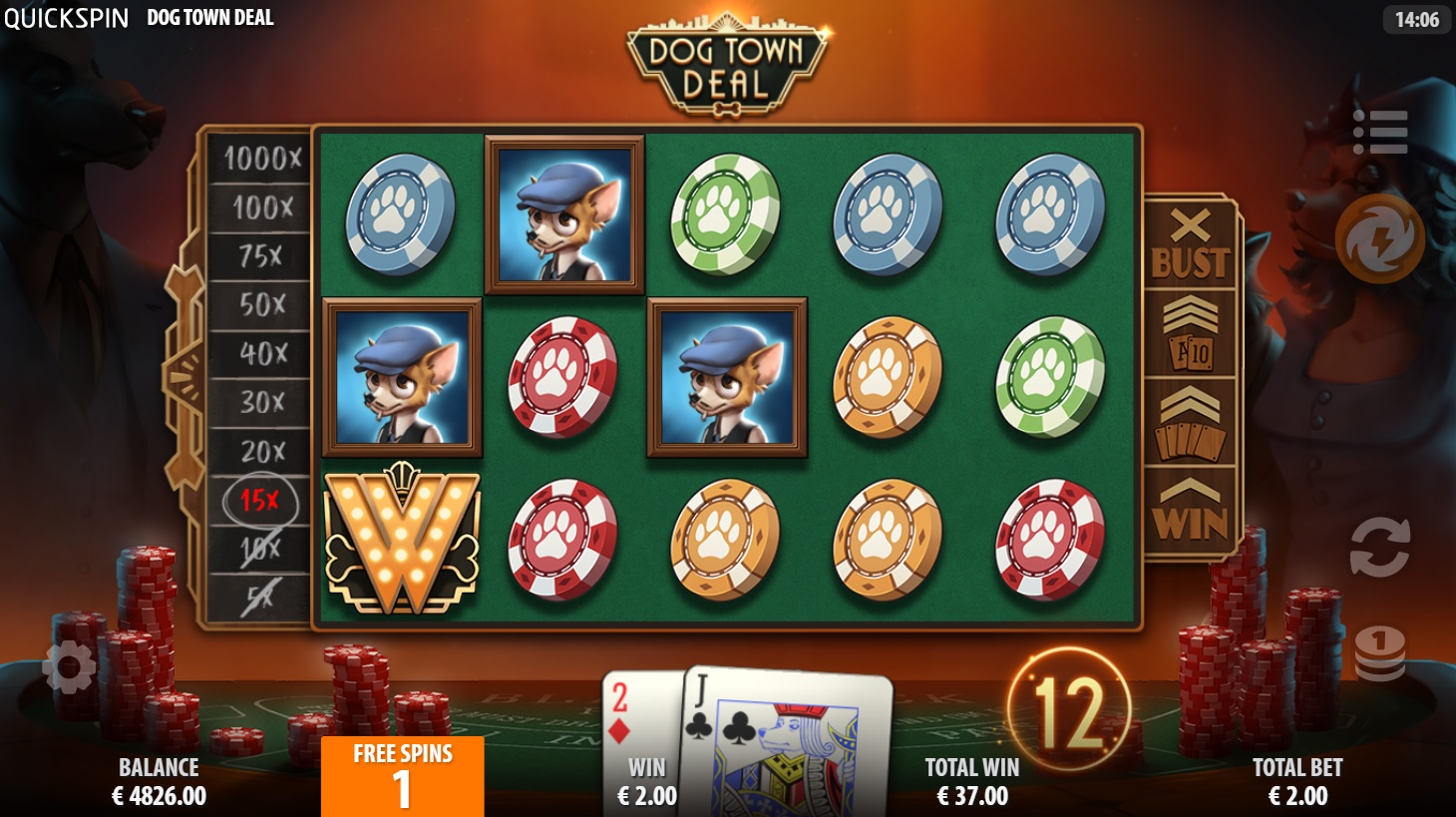 Dog Town Deal, Free spins feature