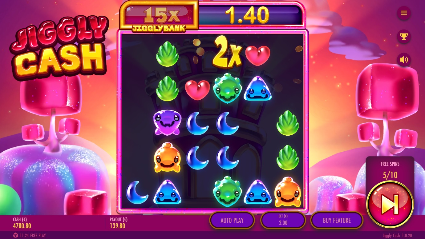 Jiggly Cash, Free spins feature