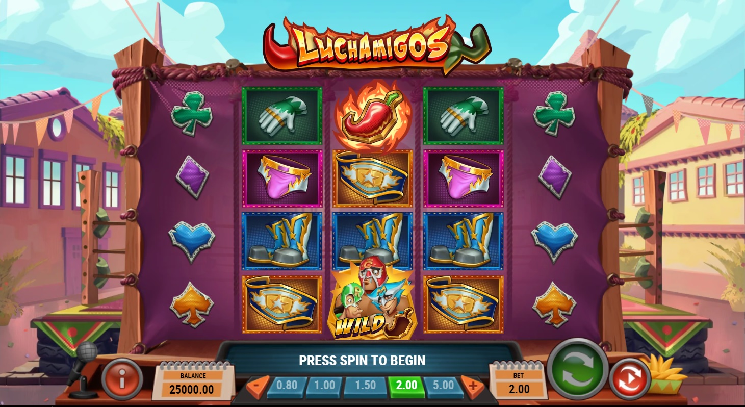 Luchamigos, Base slot game
