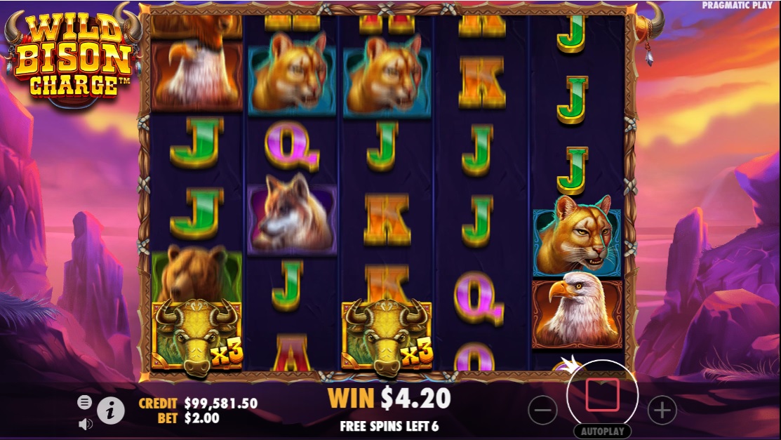 Wild Bison Charge, Free spins feature