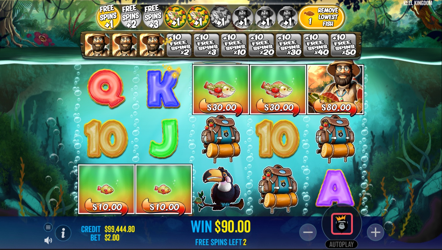 Big Bass Amazon Xtreme, Free spins feature