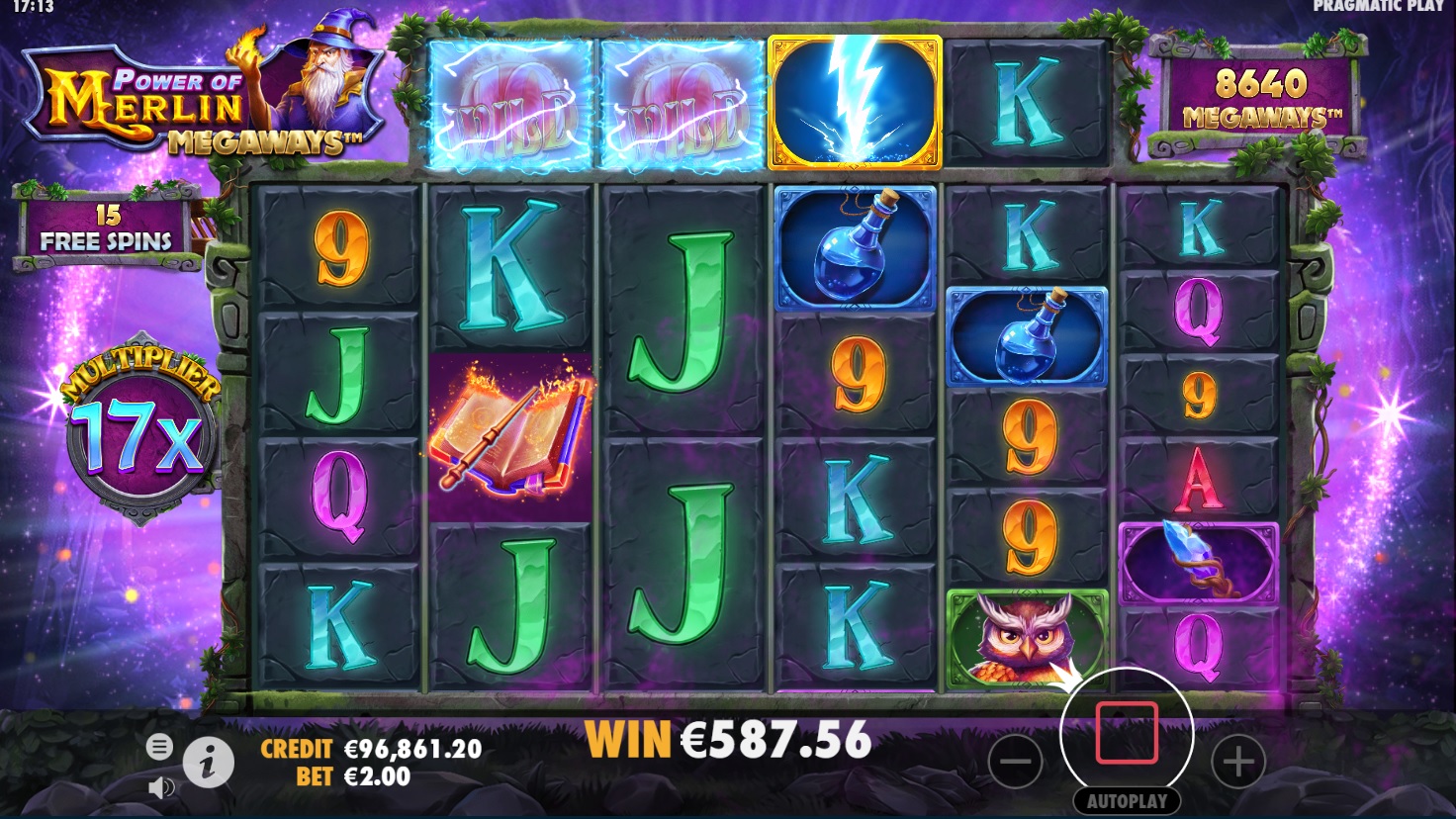 Power of Merlin Megaways, Free spins feature