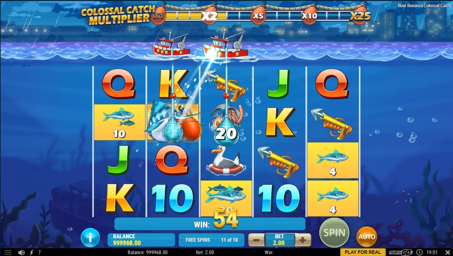 Boat Bonanza - Colossal Catch, Free spins feature