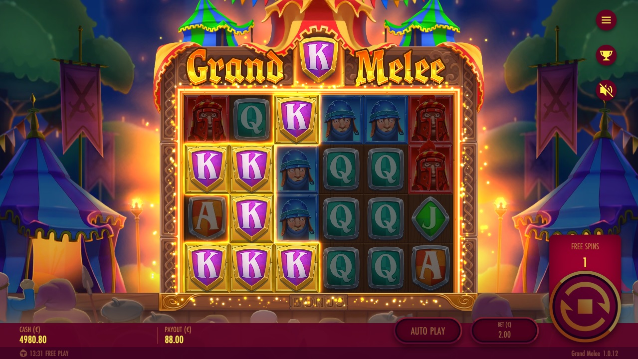 Grand Melee, Free spins feature