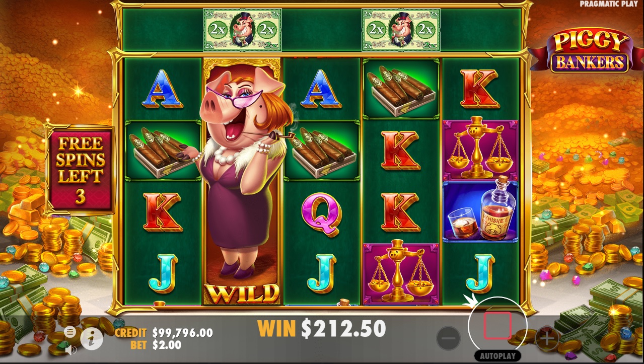 Piggy Bankers, Free spins feature