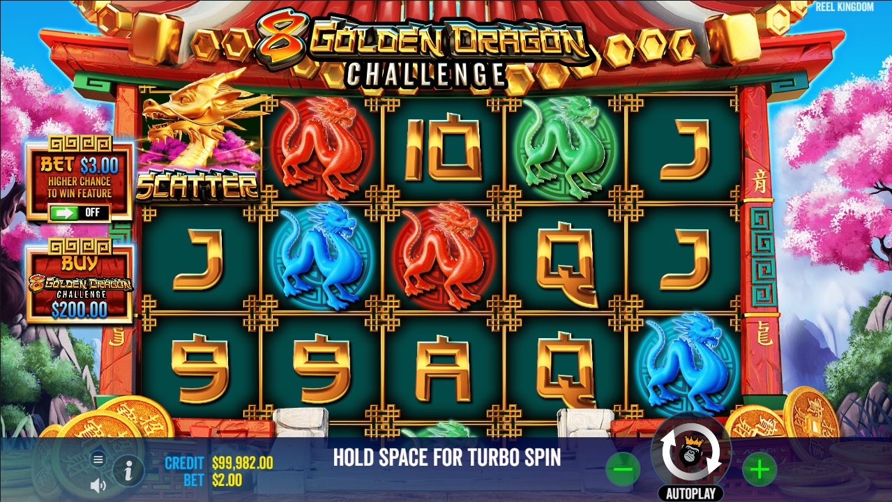 8 Golden Dragon Challenge, Base slot game