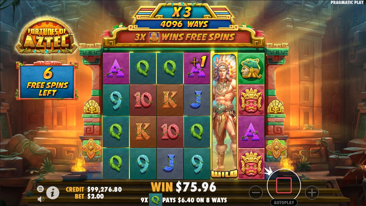Fortunes of Aztec, Free spins feature
